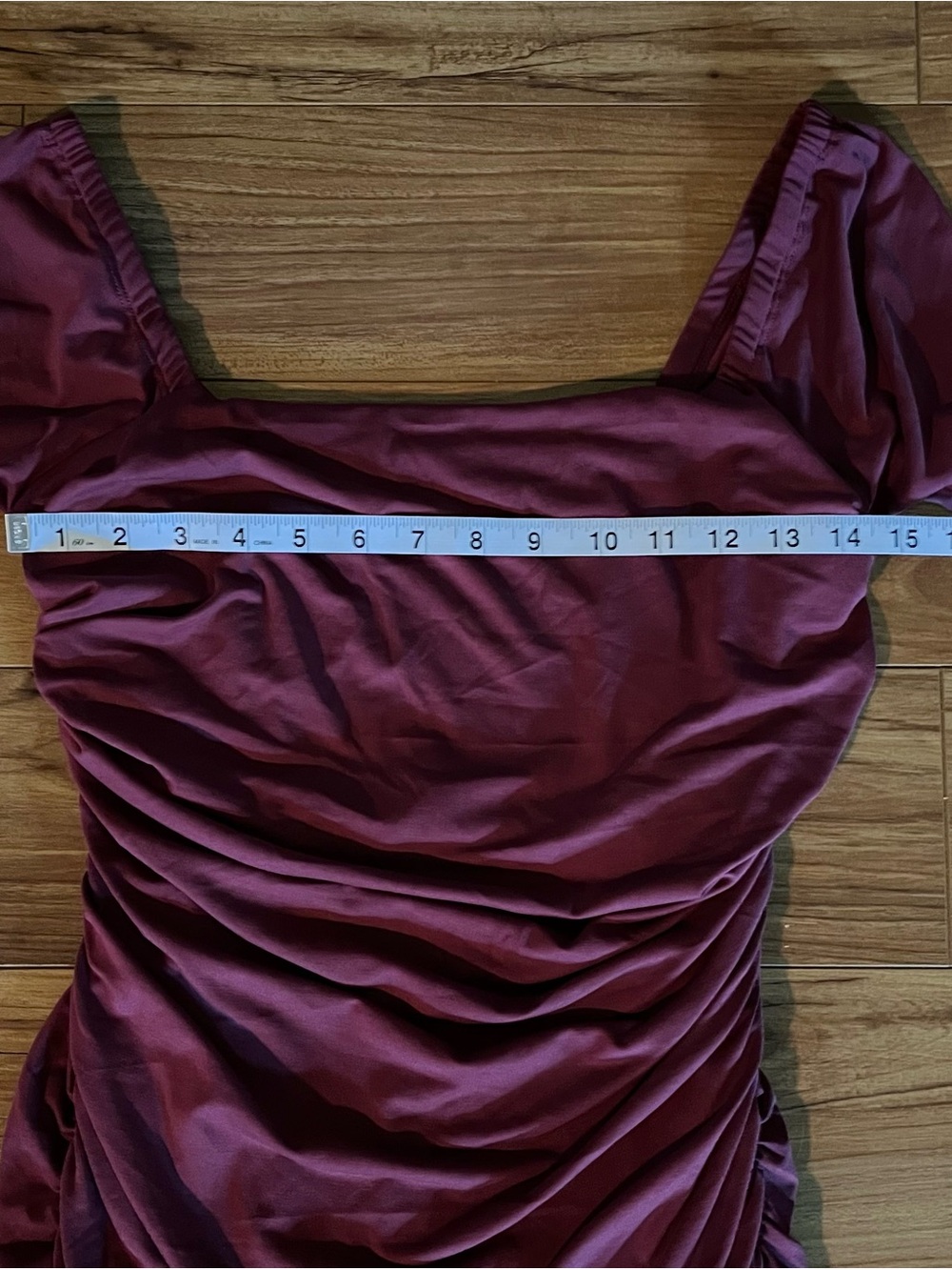 Anthropologie Square Neck Ruched Midi Dress New Small - Picture 6 of 14